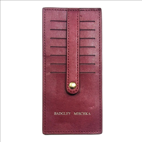 Badgley Mischka Accessories - Badgley Mischka Burgundy Card Holder